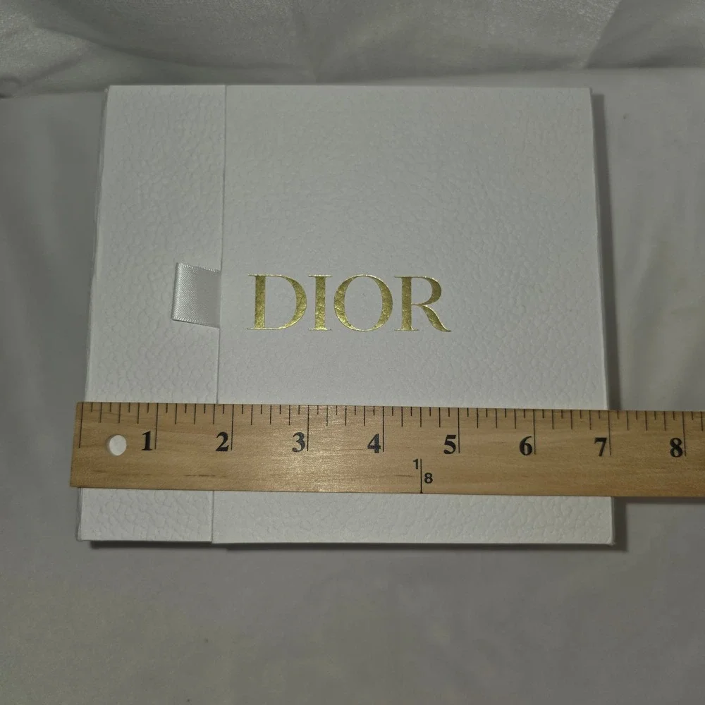 Dior White Textured Magnetic Gift‎ Box Gold Logo Large Storage Box